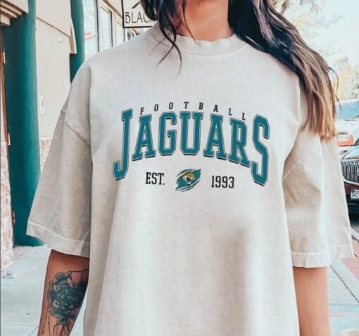 Jacksonville Football Shirt, Vintage Style Jacksonville Football Crewneck, Football Sweatshirt, Jaguars Sweatshirt