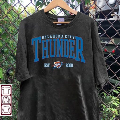 Vintage Oklahoma Thunde Shirt, T-Shirt, Thunder Sweater, Thunder T-Shirt, Vintage Basketball Fan, Retro Oklahoma City