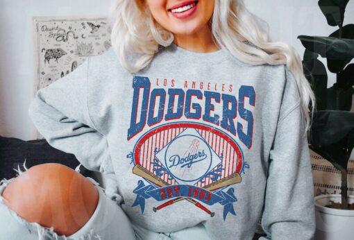 Los Angeles Baseball Sweatshirt | Vintage Style Los Angeles Baseball Crewneck Sweatshirt