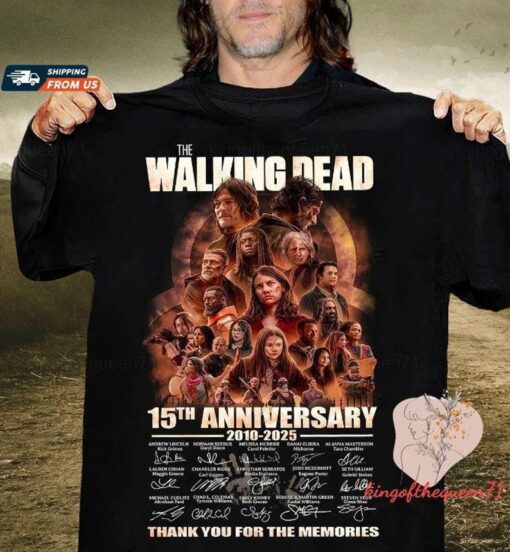 The Walking Dead 15Th Anniversary Shirt, Thank You For The Memories, Daryl Dixon The Walking Dead Shirt