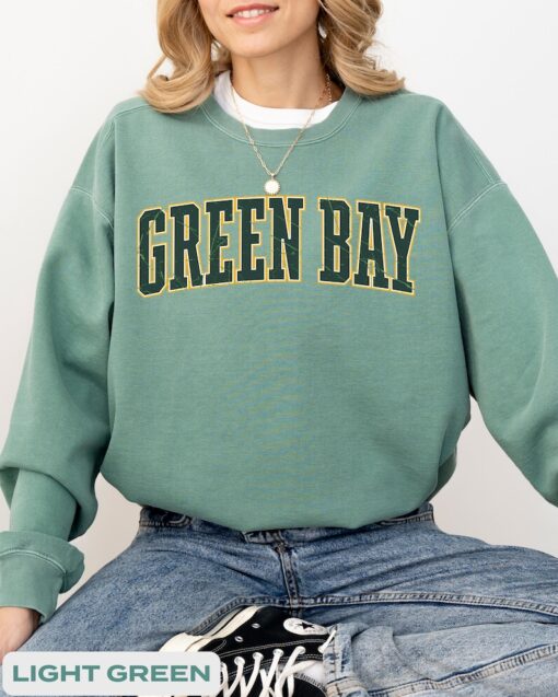 Green Bay Football Vintage Style Sweatshirt, Green Bay Football Sweater, Green Bay Crewneck