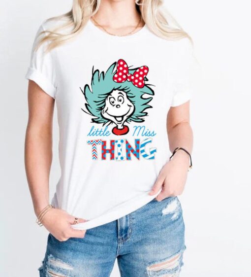 Miss Thing Girl Shirt, Little Miss Thing Shirt, Seuss Day Student Shirt, Funny Shirt For Toddlers, Reading Lovers Shirt