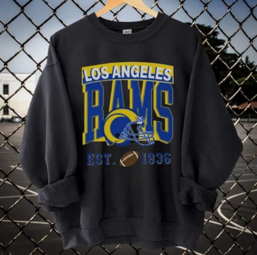 Los Angeles Football Shirt, Vintage Los Angeles Football Crewneck Sweatshirt , Los Angeles Ram Sports Apparel Hoodie