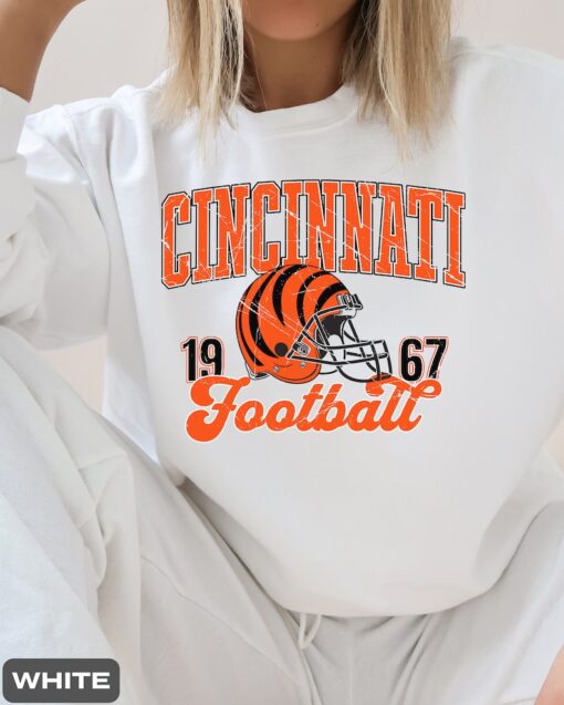 Cincinnati Football Vintage Style Sweatshirt, Cincinnati Football Sweater, Cincinnati Crewneck