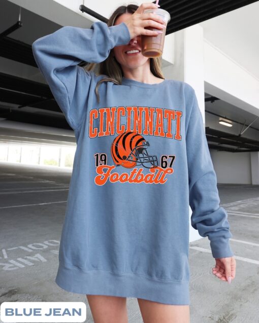 Cincinnati Football Vintage Style Sweatshirt, Cincinnati Football Sweater, Cincinnati Crewneck