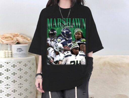 Marshawn Lynch T-Shirt, Marshawn Lynch Shirt, Marshawn Lynch Tees, Marshawn Lynch Homage, Trendy T-Shirt