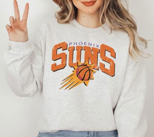 Retro Vintage Phoenix Basketball Crewneck T Shirt, 90s Phoenix Basketball Sweatshirt, Phoenix sun 90s Hoodie