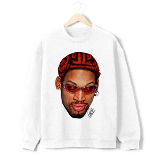 Dennis Rodman Zig Zag Red Hair Rodzilla Hollywood 90's Vintage Design Crewneck Sweatshirt