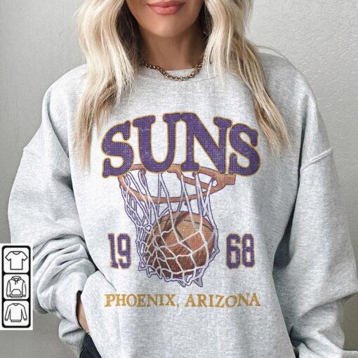 Vintage Phoenix Basketball Shirt, Suns 90s Basketball Graphic Tee Sweatshirt