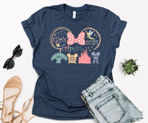 Disney Girls Trip 2024 T-shirt, Besties Trip 2024 Shirt, Walt Disney Shirts, Disney Family Trip 2024 Tees