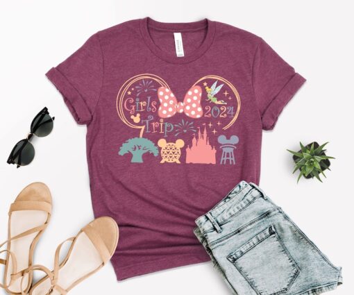 Disney Girls Trip 2024 T-shirt, Besties Trip 2024 Shirt, Walt Disney Shirts, Disney Family Trip 2024 Tees