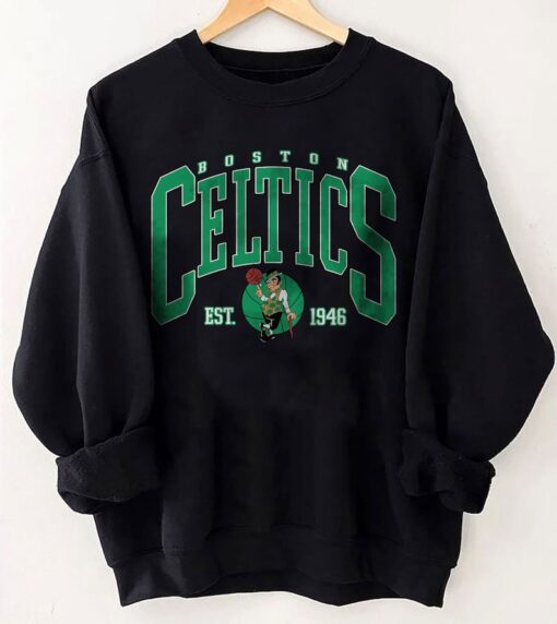 Vintage Boston Celtic Basketball T Shirt, Celtics 90s Sweatshirt, Retro Style Shirt Crewneck