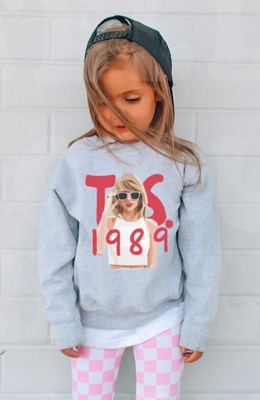 Kid Taylor Eras Tour 1989 Youth Shirt, Youth Taylor Merch, Swiftie Merch For Kid, The Eras Tour Kid Youth Crewneck