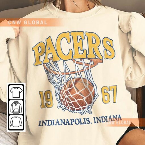 Vintage 90s Indiana Pacer Basketball Shirt, Indiana Basketball Retro Style Crewneck Sweatshirt