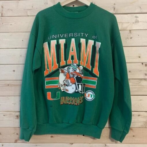 NCAA Miami Logo Mascot Sweatshirt  T-Shirt, NCAA Miami Logo shirt, University of Miami Shirt