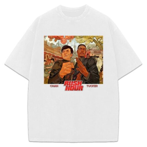 Rush Hour T-Shirt Jackie Chan 成龍 Chris Tucker Classic Movie Graphic Tee