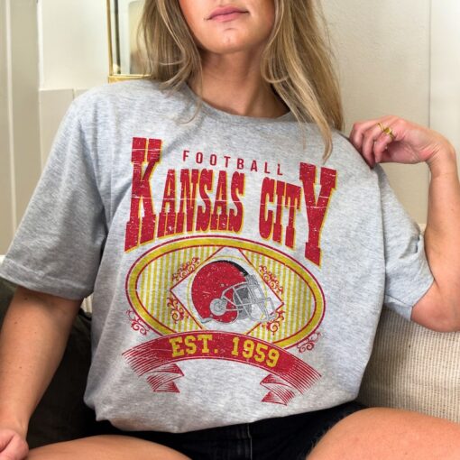 Vintage Kansas City Chief Crewneck Shirt, Kansas City football Retro Style Sweatshirt Crewneck