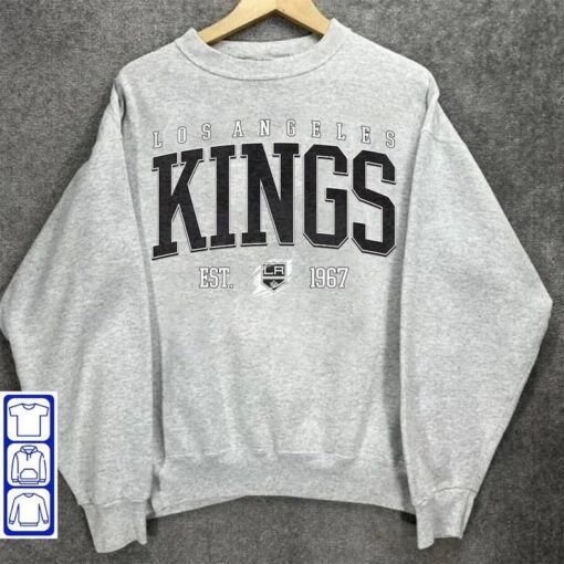 Retro Los Angeles King Crewneck Sweatshirt, Los Angeles Hockey Shirt, Los Angeles ice hockey Hoodie Hockey Fan Gifts