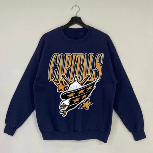 Vintage NHL Capitals Logo Sweatshirt  T-shirt, Vintage Capitals Logo shirt, Ice Hockey Shirt, Vintage Hockey shirt