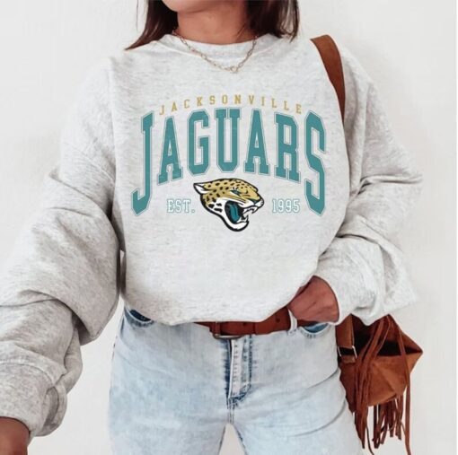 Retro Jacksonville Football Sweatshirt | Jacksonville Football Shirt, Jacksonville-Jaguars Est 1993 Sweatshirt