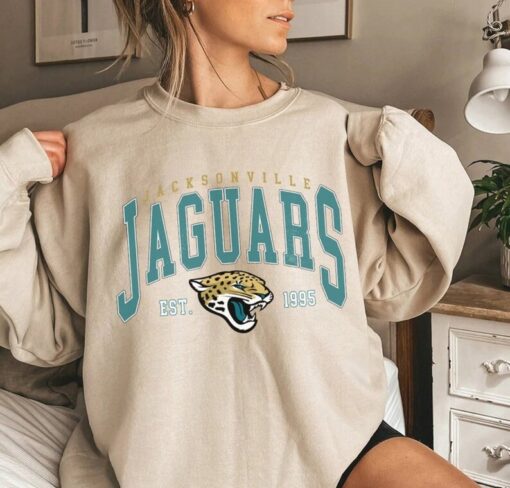 Retro Jacksonville Football Sweatshirt | Jacksonville Football Shirt, Jacksonville-Jaguars Est 1993 Sweatshirt