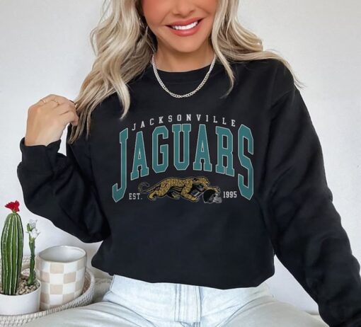 Vintage Jacksonville Jaguar Football Sweatshirt NFL Jacksonville Jaguars Shirt