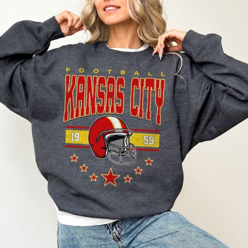 Kansas City Football Vintage Style Sweatshirt, Kansas City Football T Shirt, Kansas City Football Hoodie