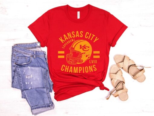 Chiefs SuperBowl Champions Shirt, KC Chiefs Champions 2024 Shirt, Chiefs Superbowl Sweatshirt, Chiefs Crewneck