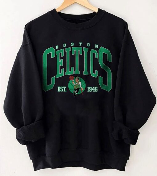 Vintage Boston Celtic Basketball Shirt, Celtics 90s Retro Style Sweatshirt