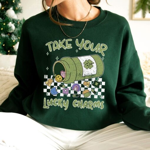 Saint Patricks Day Shirt, Take Your Lucky Charm, Cute Irish Shirt, Shamrock Sweatshirt, Trendy Patricks Day Shirt