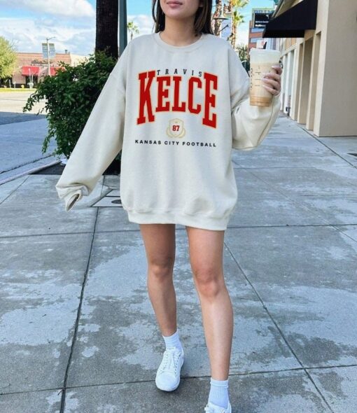 Travis Kelce Football T Shirt, Travis Kelce Sweatshirt, KC Football Fan Tee, Kansas City Football Hoodie