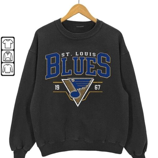 Retro ST. Louis Blue Shirt, Crewneck ST. Louis Blue Sweatshirt, Jersey Hockey Gift For fan