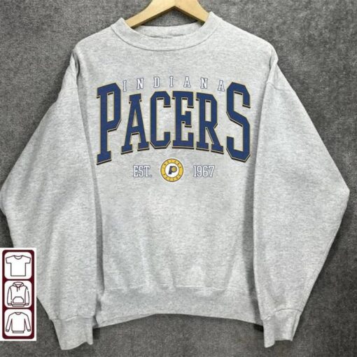 Retro Indiana Pacers Basketball, Shirt Retro Style Shirt Crewneck, fan gift, Indiana Pacers shirt