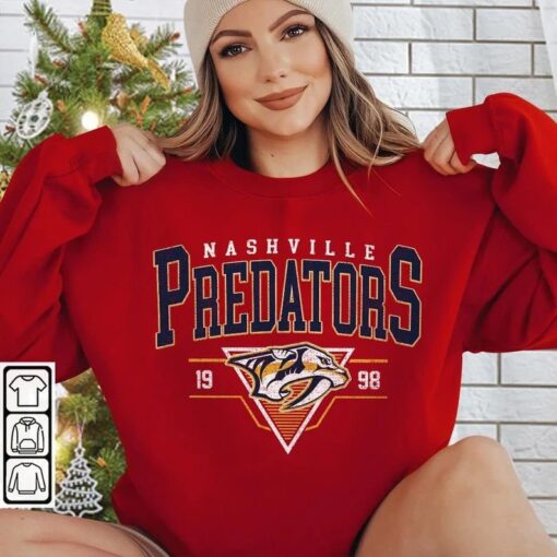 Vintage 90s Nashville Predators Sweatshirt, Nashville Predators Unisex t-shirts, long-sleeved t-shirts