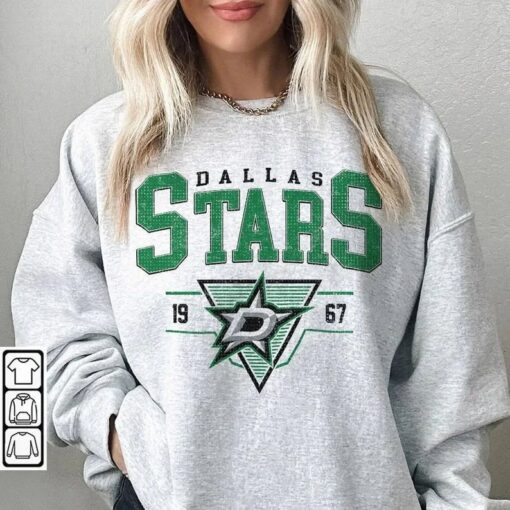 Vintage 90s Dallas Stars Sweatshirt, Dallas Stars Unisex t-shirts, long-sleeved t-shirts , gifts for Stars Hockey fans