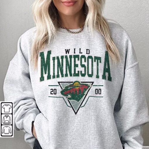 Vintage 90s Minnesota Wild Sweatshirt, Minnesota Wild Unisex t-shirts, long-sleeved t-shirts