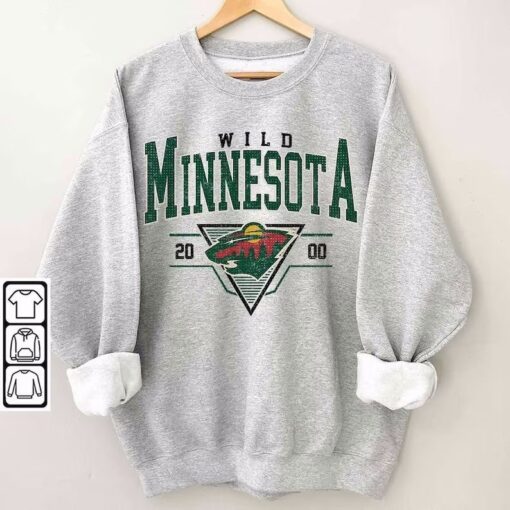 Vintage 90s Minnesota Wild Sweatshirt, Minnesota Wild Unisex t-shirts, long-sleeved t-shirts