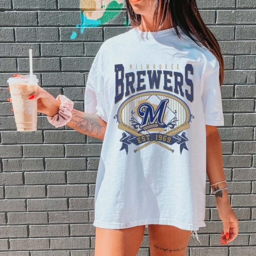 Vintage Milwaukee Brewers EST 1969 Shirt, Milwaukee Brewers Shirt, Milwaukee Baseball Shirt