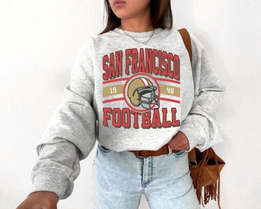 Vintage San Francisco Football Crewneck Sweatshirt, San Francisco Football T Shirt, Retro San Francisco Football Hoodie