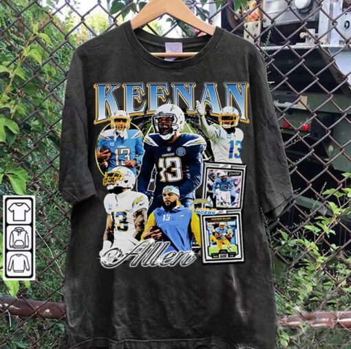 Vintage 90s Graphic Style Keenan Allen T-Shirt - Keenan Allen Hoodie - Retro American Football Tee For Man and Woman