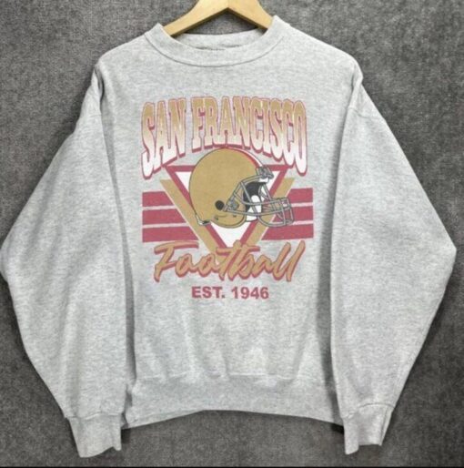 Vintage San Francisco Football Sweatshirt, SF Football Crewneck, Retro Niners Shirt, 49er Football Fan Hoodie