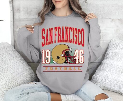 Retro San Francisco Football Sweatshirt, 2023-2024 Season Shirt, Vintage 49ers Football Crewneck Hoodie