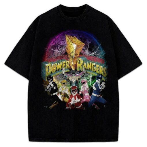 Mighty Morphin Power Ranger 90's Show Vintage Retro Fan Design T-Shirt