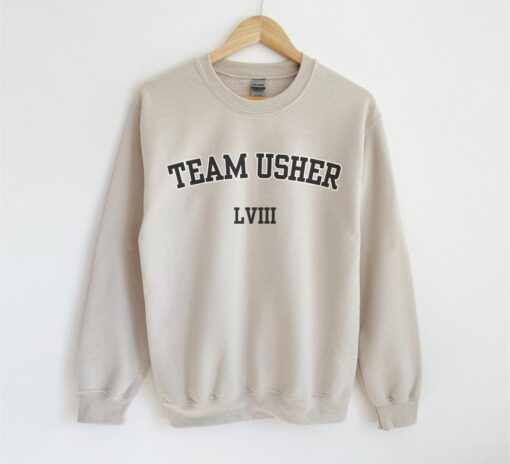 Team Usher Sweatshirt, Halftime Show Shirt, Usher Crewneck, SuperBowl Hoodie, Funny Football Gift for fan