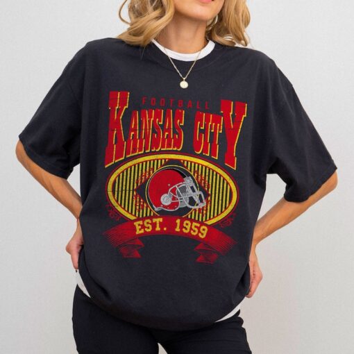 Vintage Kansas City Chief Crewneck Shirt, Kansas City football Retro Style Sweatshirt Crewneck