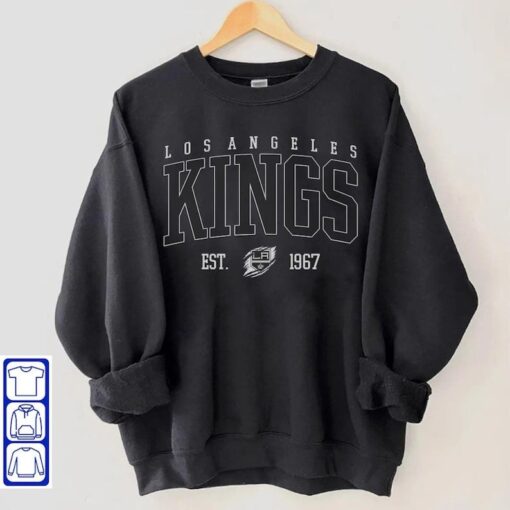 Retro Los Angeles King Crewneck Sweatshirt, Los Angeles Hockey Shirt, Los Angeles ice hockey Hoodie Hockey Fan Gifts