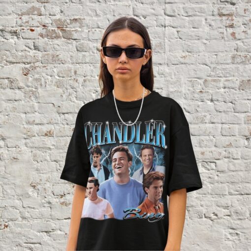 Retro Chandler Bing T Shirt, Matthew Perry Y2k, Friends Serie Gift For Her Him Valentines, Vintage Bootleg Tee