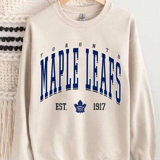 Toronto Hockey Vintage Style Crewneck gifts for hockey fans, college sweatshirts, and Toronto Maple Leafs sweatshirts