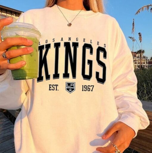 Retro Los Angeles Kings Sweatshirt, Los Angeles Crewneck, Los Angeles Sweatshirt, College Sweatshirt, Hockey Fan Gifts