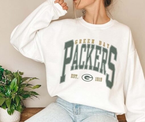 Vintage Green Bay Football Crewneck Sweatshirt, Packer Football Sweatshirt, Green Bay Football